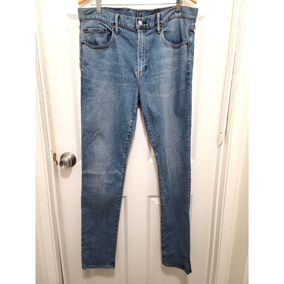 Gap Men's Skinny Blue Denim Jeans Size 36 x34 - Picture 2 of 9